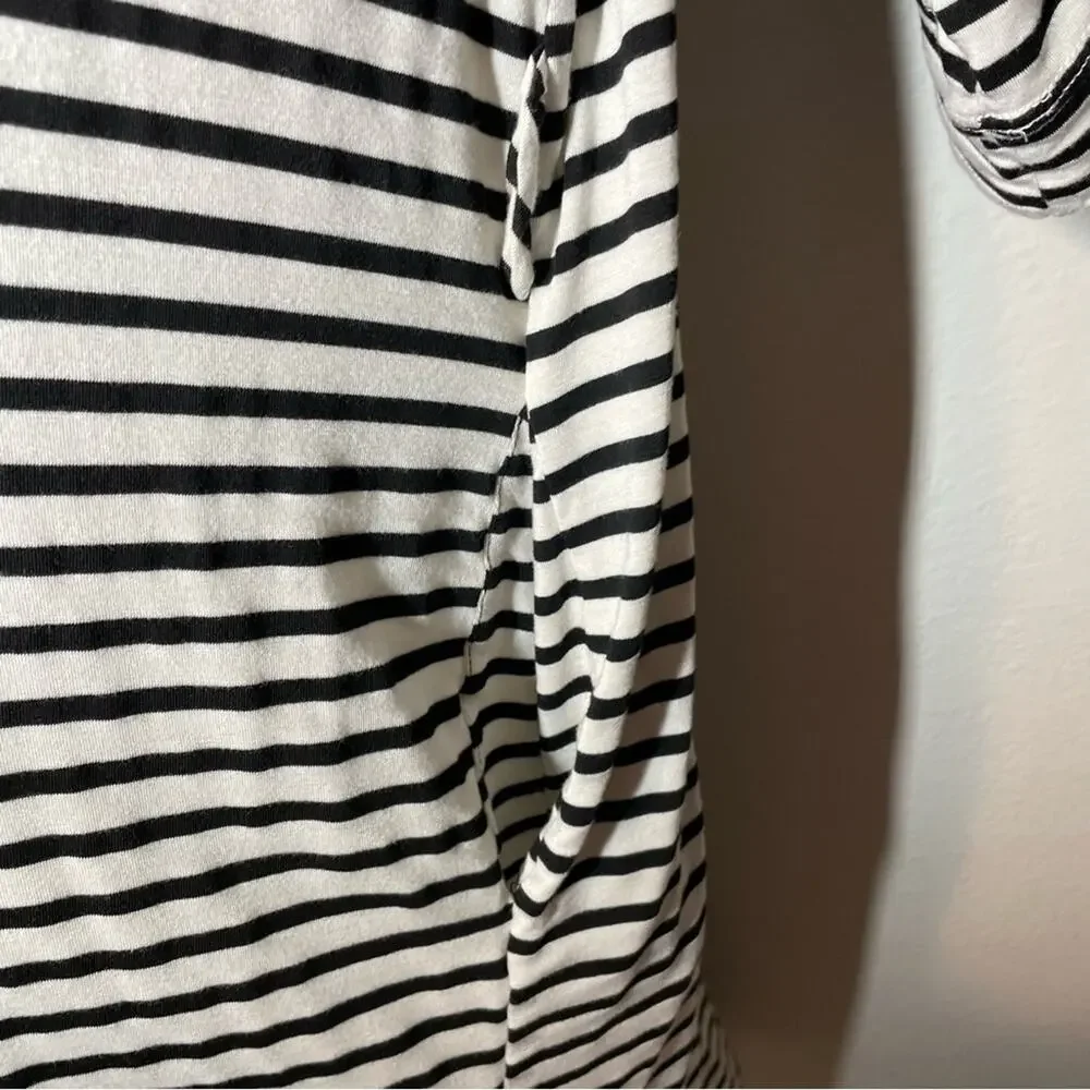 Maison Du Soir Revolve Striped Short Sleeve Duster Robe Swim Cover Small